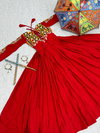 Pc N18 Gamathi Mirror Work Georgette Navaratri Gown Wholesale Price In Surat	